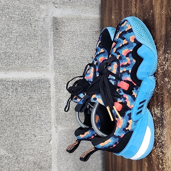 Adidas Trae Young 1 Mens Size 8.5 Athletic Shoes Blue/Black/Orange 779001 main image 6